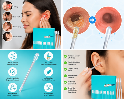 24 PCS Sticky Earwax Cleaner