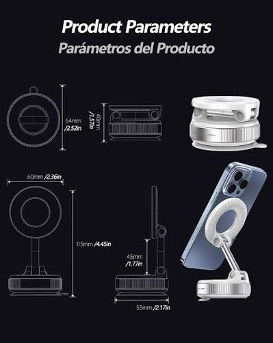 Multi-Angle Magnetic Phone Mount with Articulating Arm