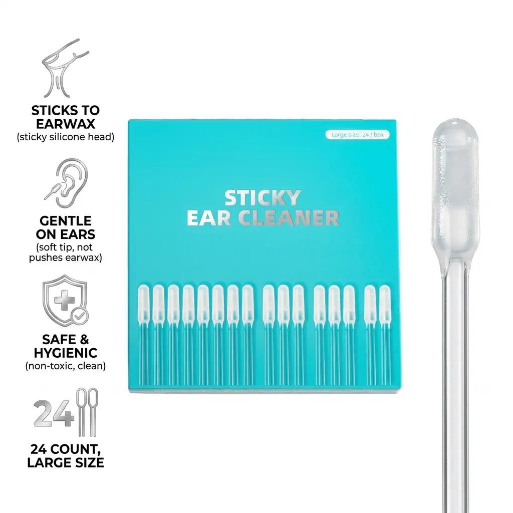 24 PCS Sticky Earwax Cleaner