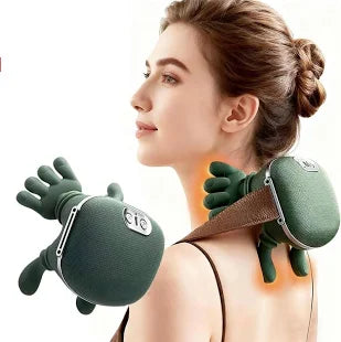 Multi-Node Hands-Free Electric Neck Massager with Soothing Heat